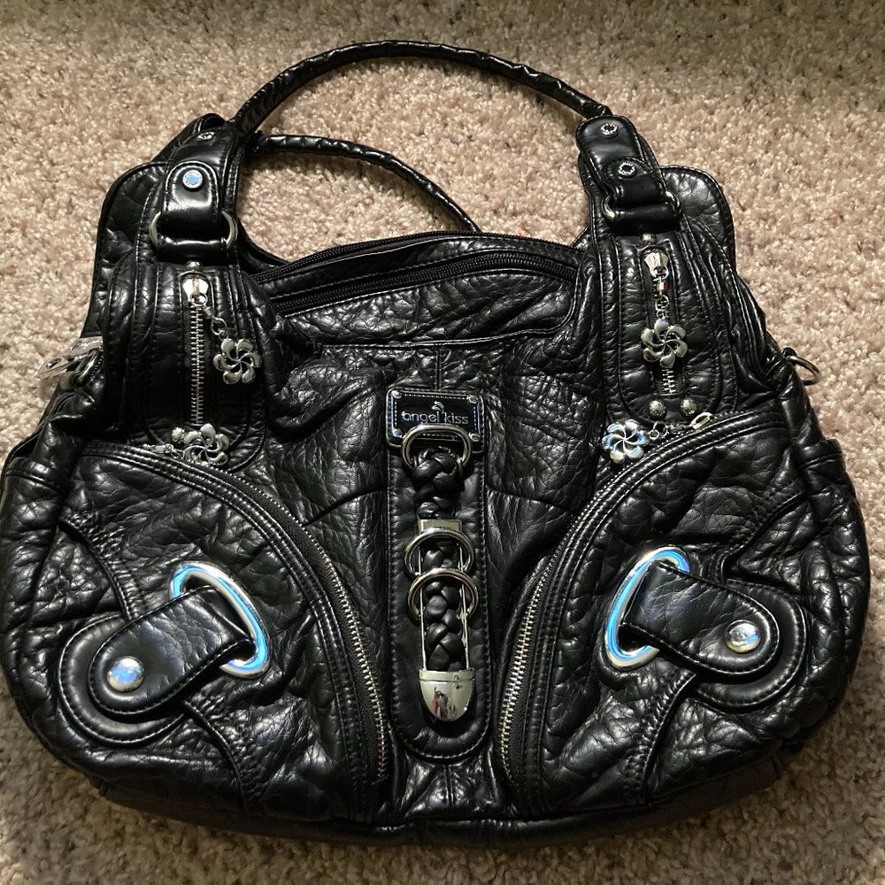 NWOT Angel Kiss Black Hand Bag